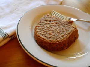 Slice Chocolate Pound Cake