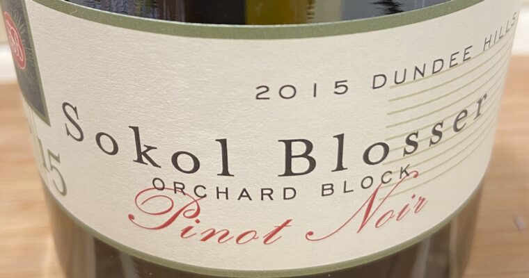 Wine of the Week-Sokol Blosser Pinot Noir